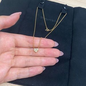 Tiffany & Co. Rose Gold Diamond Heart Pendant